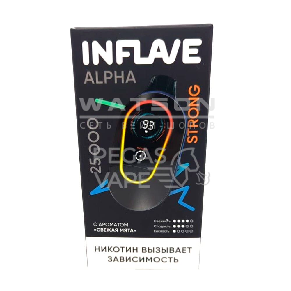 Электронная сигарета INFLAVE ALPHA 25000 STRONG (Свежая мята) - Купить с доставкой в Красногорске