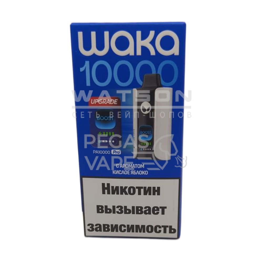 Электронная сигарета Waka PA-10000 NEW (Кислое яблоко) - Купить с доставкой в Красногорске