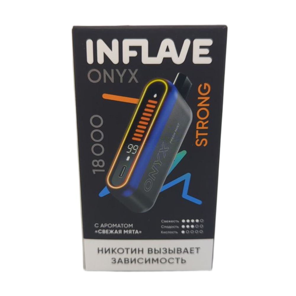 Электронная сигарета INFLAVE ONYX 18000 STRONG (Свежая мята) Электронная сигарета INFLAVE ONYX 18000 STRONG (Свежая мята) - Купить с доставкой в Красногорске