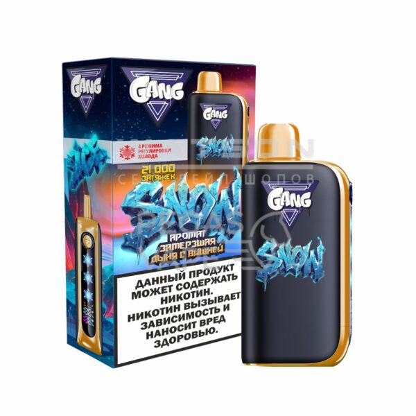 Электронная сигарета GANG SNOW 21000 (Замершая дыня с вишней) - Купить с доставкой в Красногорске
