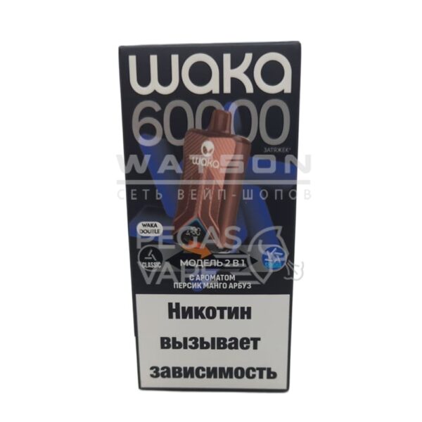 Электронная сигарета WAKA DB 60000 (Персик Манго Арбуз) - Купить с доставкой в Красногорске