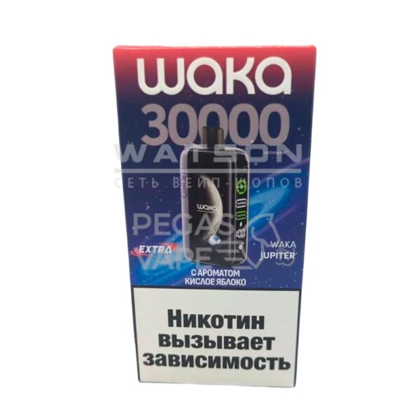 Электронная сигарета WAKA JUPITER DM 30000 EXTRA  (Кислое яблоко) - Купить с доставкой в Красногорске