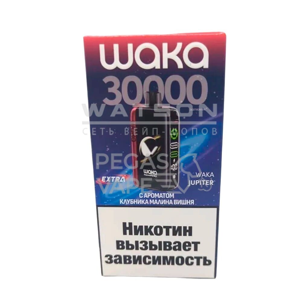 Электронная сигарета WAKA JUPITER DM 30000 EXTRA  (Клубника малина вишня) - Купить с доставкой в Красногорске