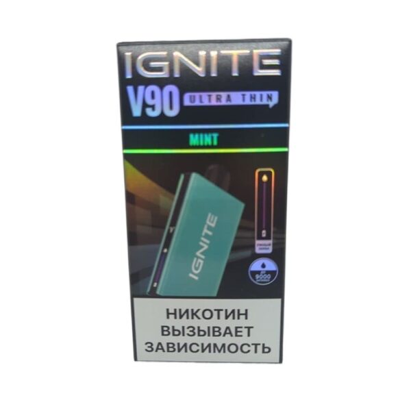 Электронная сигарета IGNITE V-90 (9000) SKY BLUE (Мята) - Купить с доставкой в Красногорске