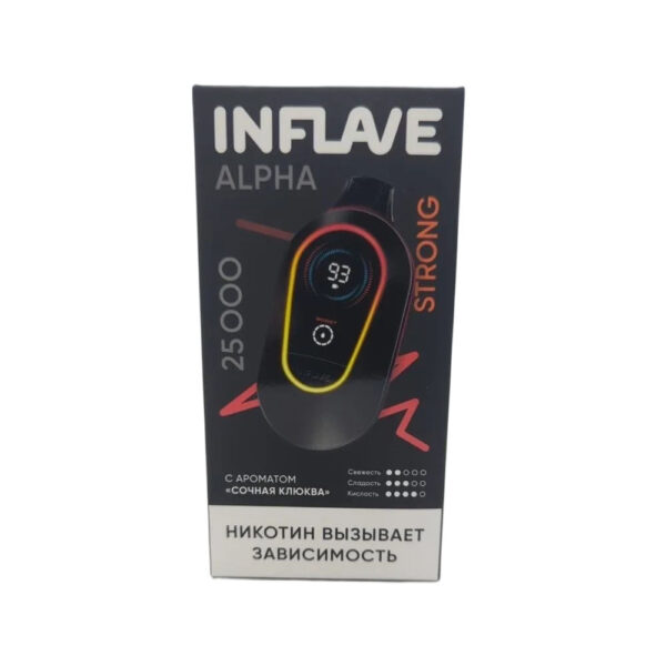 Электронная сигарета  INFLAVE ALPHA 25000 STRONG (Сочная клюква) - Купить с доставкой в Красногорске