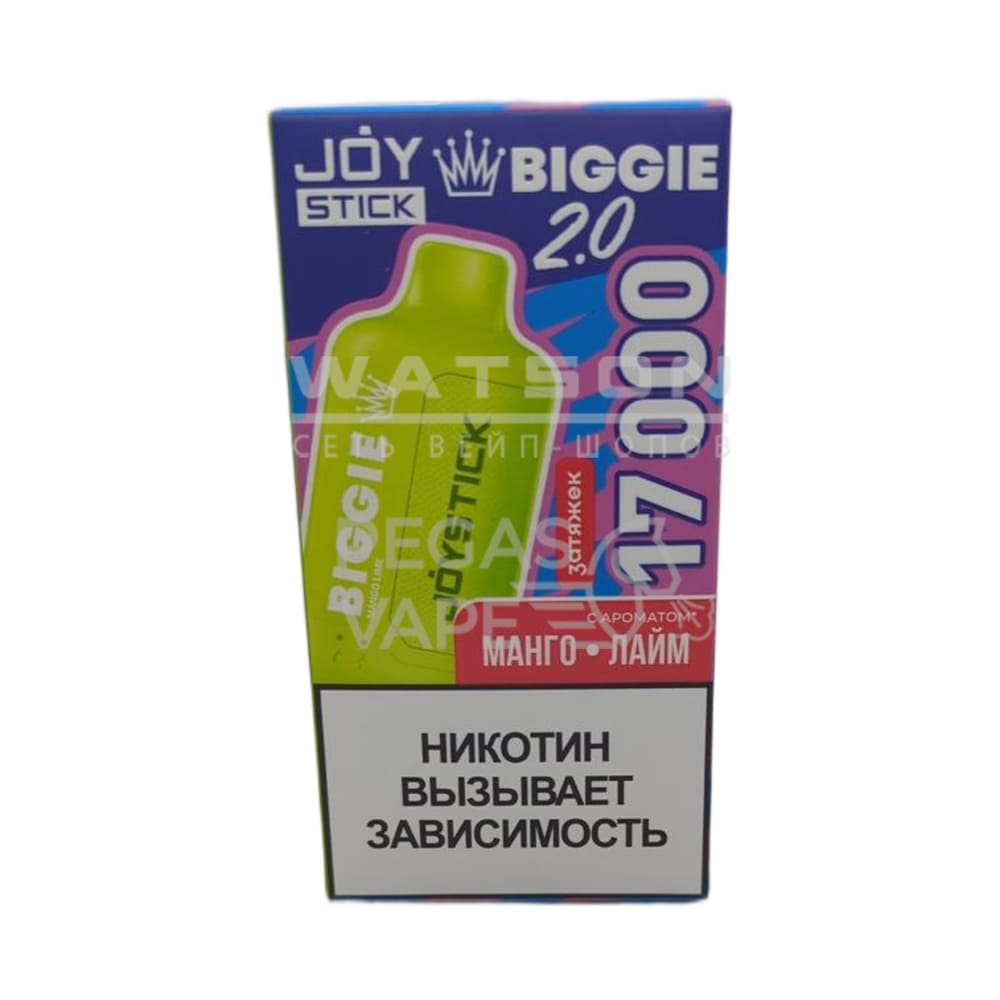 Электронная сигарета JOYSTICK Biggie 17000 (Манго лайм) Электронная сигарета JOYSTICK Biggie 17000 (Манго лайм) - Купить с доставкой в Красногорске