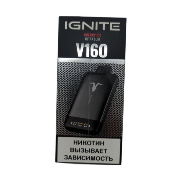 Электронная сигарета IGNITE V-160 (16000) BLACK (Вишня айс) - Купить с доставкой в Красногорске