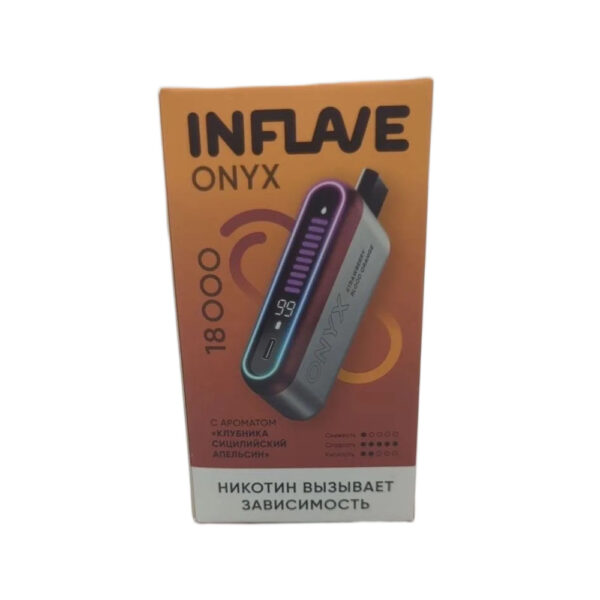Электронная сигарета INFLAVE ONYX 18000 (Клубника сицилийский апельсин) - Купить с доставкой в Красногорске