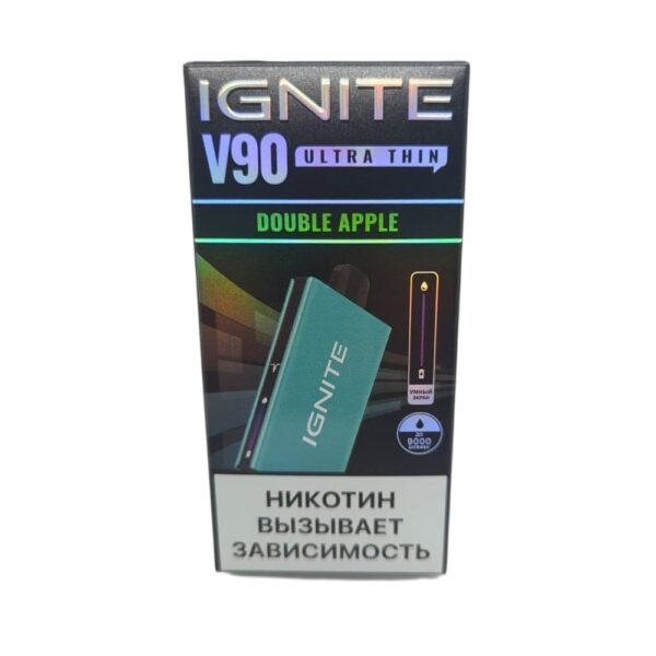 Электронная сигарета IGNITE V-90 (9000) SKY BLUE (Двойное яблоко) - Купить с доставкой в Красногорске