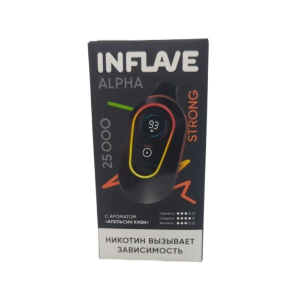 Электронная сигарета  INFLAVE ALPHA 25000 STRONG (Апельсин киви) - Купить с доставкой в Красногорске