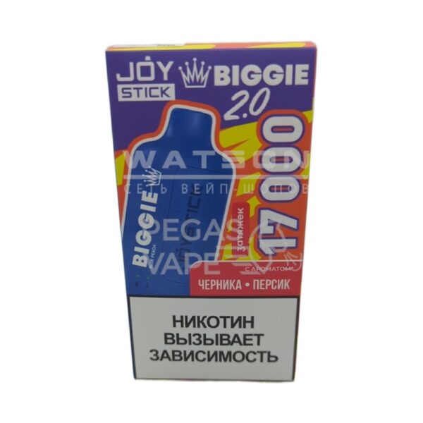 Электронная сигарета JOYSTICK Biggie 17000 (Черника Персик) - Купить с доставкой в Красногорске