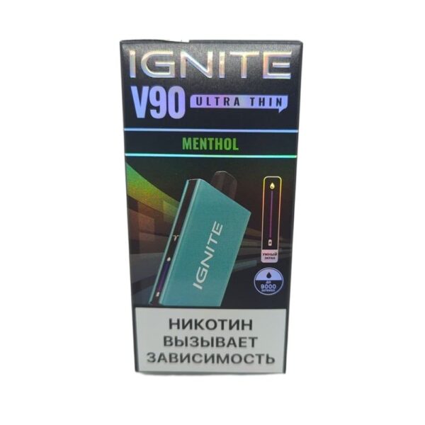 Электронная сигарета IGNITE V-90 (9000) SKY BLUE (Ментол) - Купить с доставкой в Красногорске