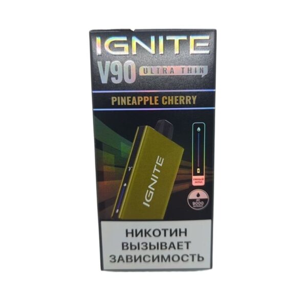 Электронная сигарета IGNITE V-90 (9000) KHAKI (Ананас вишня) - Купить с доставкой в Красногорске