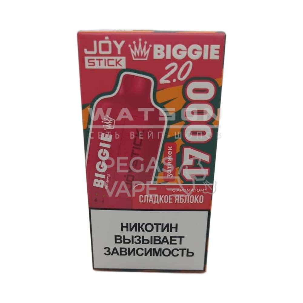 Электронная сигарета JOYSTICK Biggie 17000 (Сладкое Яблоко) Электронная сигарета JOYSTICK Biggie 17000 (Сладкое Яблоко) - Купить с доставкой в Красногорске
