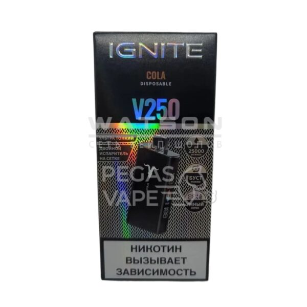 Электронная сигарета IGNITE V-250 BLACK (Кола) - Купить с доставкой в Красногорске