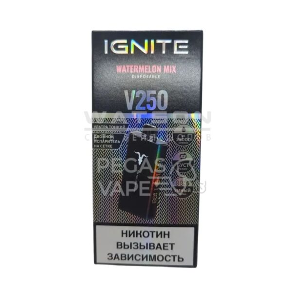 Электронная сигарета IGNITE V-250 BLACK (Арбузный микс) - Купить с доставкой в Красногорске