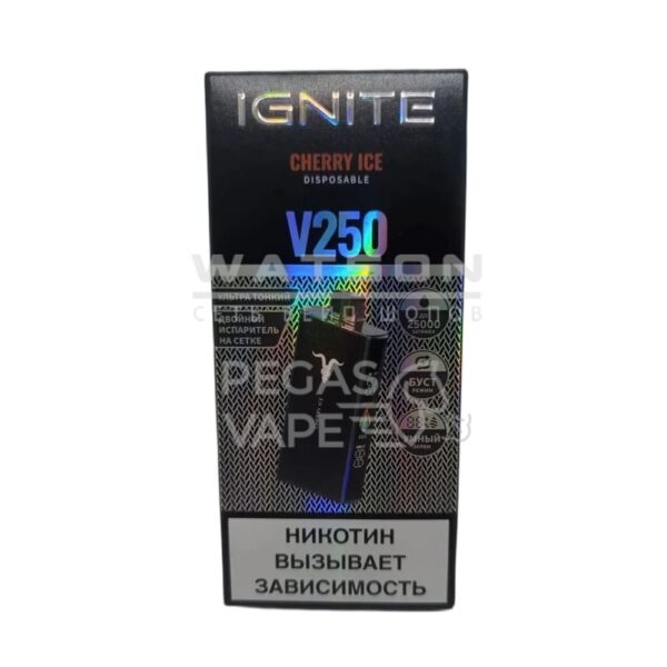 Электронная сигарета IGNITE V-250 BLACK (Вишня) - Купить с доставкой в Красногорске