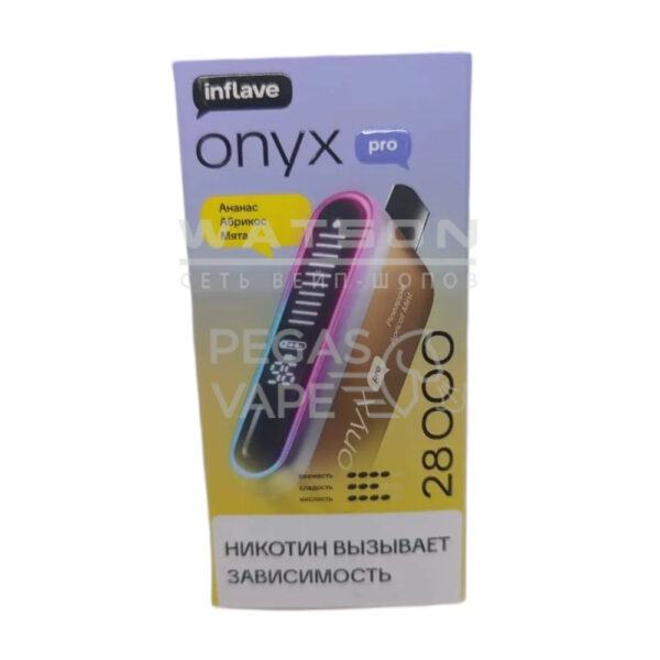 Электронная сигарета INFLAVE ONYX PRO 28000 (Ананас абрикос мята) - Купить с доставкой в Красногорске