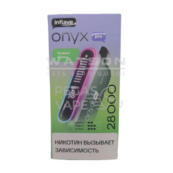 Электронная сигарета INFLAVE ONYX PRO 28000 (Тройное яблоко) - Купить с доставкой в Красногорске