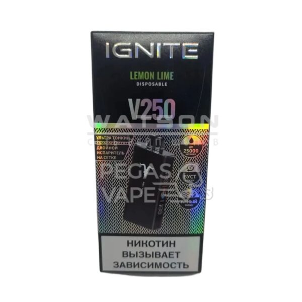Электронная сигарета IGNITE V-250 BLACK (Лимон лайм) - Купить с доставкой в Красногорске